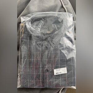 Brand new in bag Rag & Bone Men's plaid Tomlin shirt black/dark grey size S